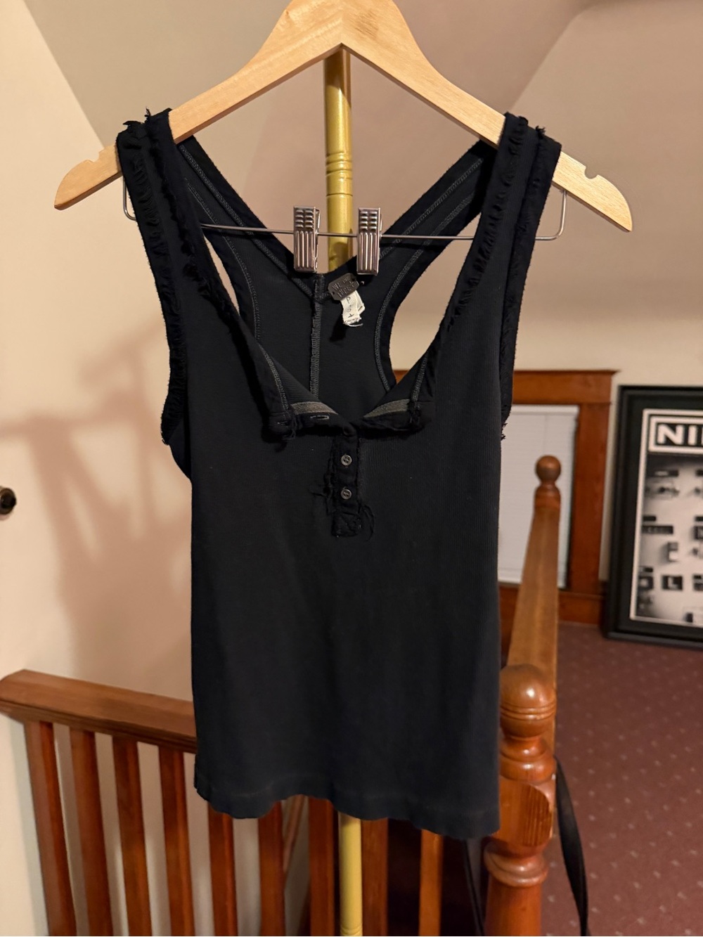 Free people black ribbed tank